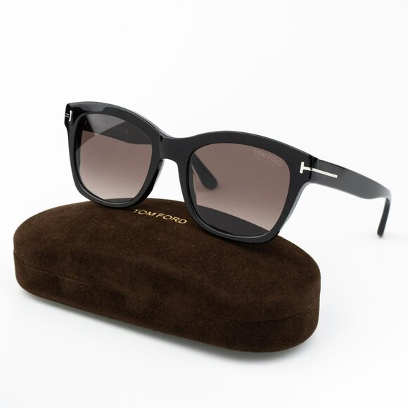 Tom Ford LAUREN-02 Women Sunglasses Gradient Burgundy Polarized Square FT0614/S - Picture 1 of 11